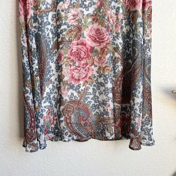 Show Me Your Mumu Kylie Mini Dress Size XS Blue Floral Paisley Short Sleeve - Picture 7 of 11